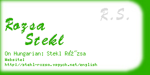 rozsa stekl business card